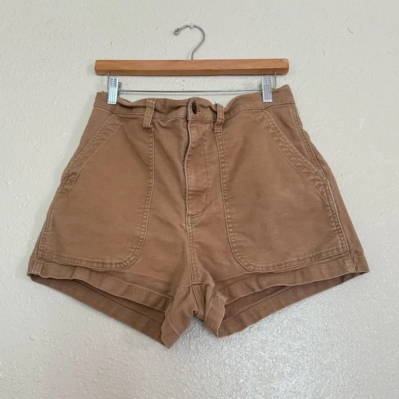 Madewell Perfect Vintage Fatigue Shorts in Camel - Picture 2 of 7